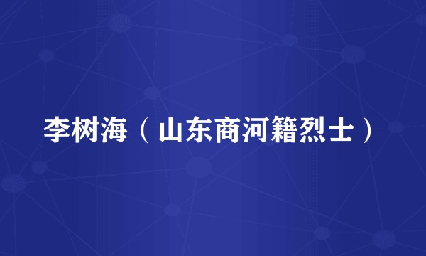 李树海（山东商河籍烈士）