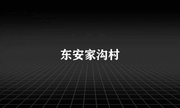 东安家沟村