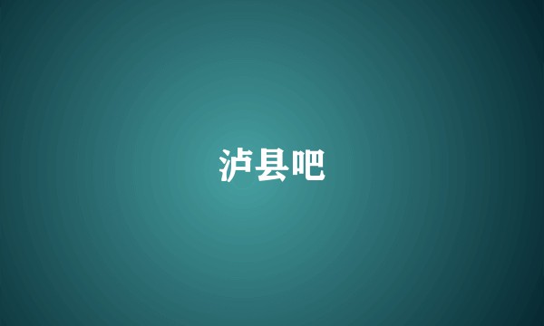 泸县吧