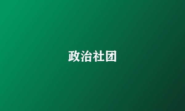 政治社团