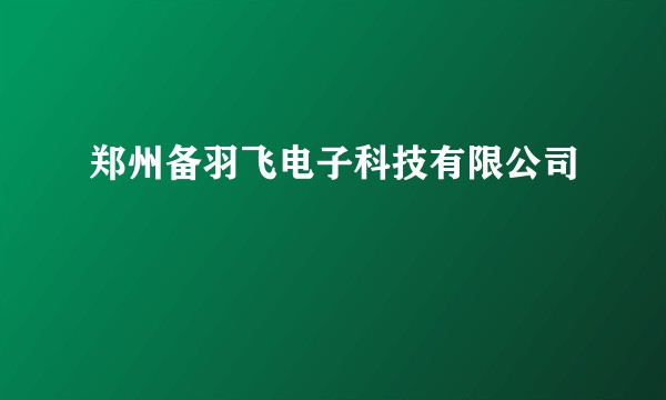 郑州备羽飞电子科技有限公司