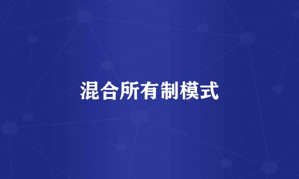混合所有制模式