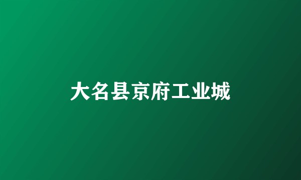 大名县京府工业城