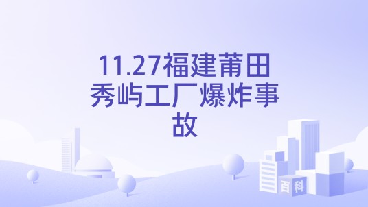 11.27福建莆田秀屿工厂爆炸事故