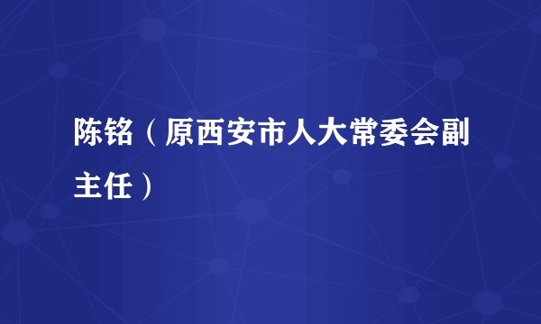 陈铭（原西安市人大常委会副主任）