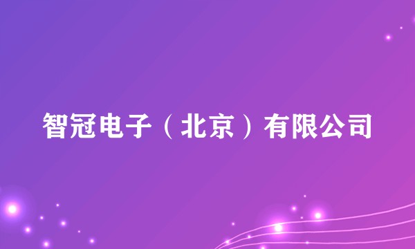 智冠电子（北京）有限公司