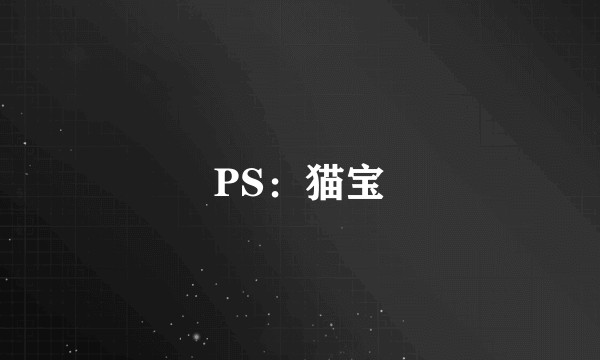 PS：猫宝