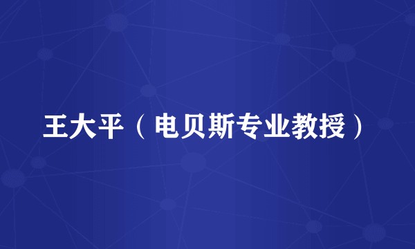 王大平（电贝斯专业教授）