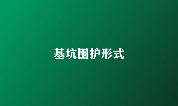基坑围护形式