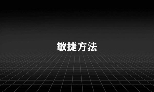 敏捷方法