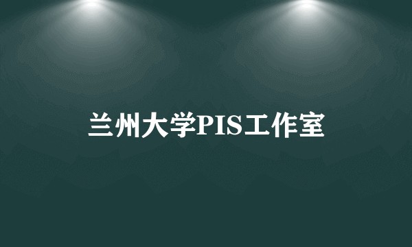 兰州大学PIS工作室
