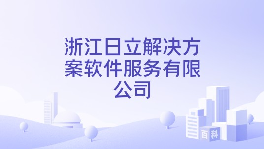 浙江日立解决方案软件服务有限公司