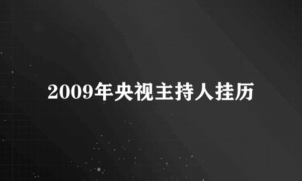2009年央视主持人挂历
