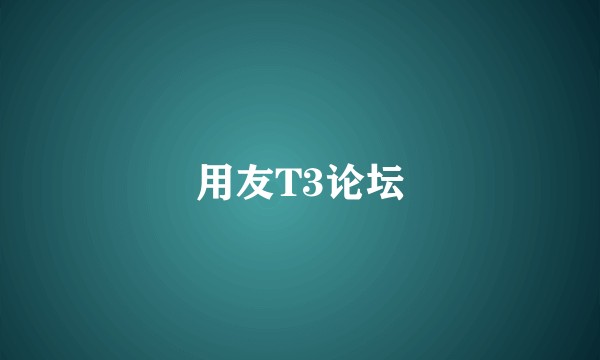 用友T3论坛