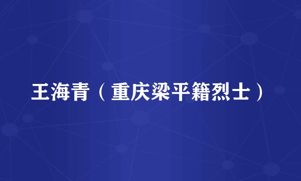 王海青（重庆梁平籍烈士）
