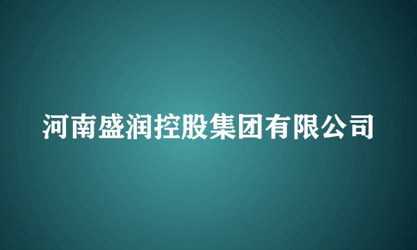 河南盛润控股集团有限公司