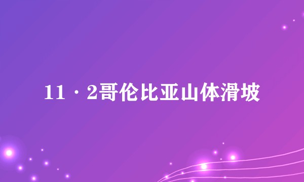 11·2哥伦比亚山体滑坡