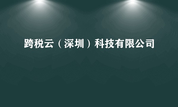 跨税云(深圳)科技有限公司