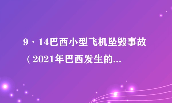 9·14巴西小型飞机坠毁事故（2021年巴西发生的航空事故）