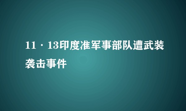 11·13印度准军事部队遭武装袭击事件