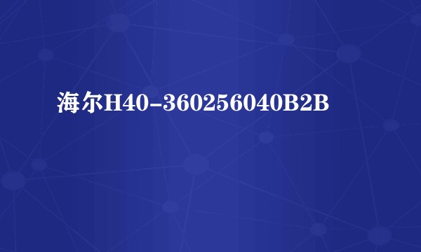 海尔H40-360256040B2B