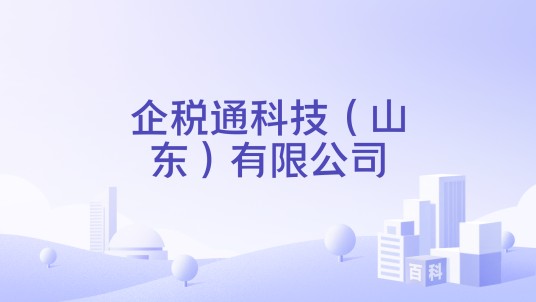 企税通科技（山东）有限公司