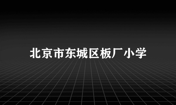 北京市东城区板厂小学