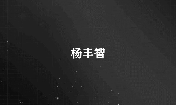 杨丰智