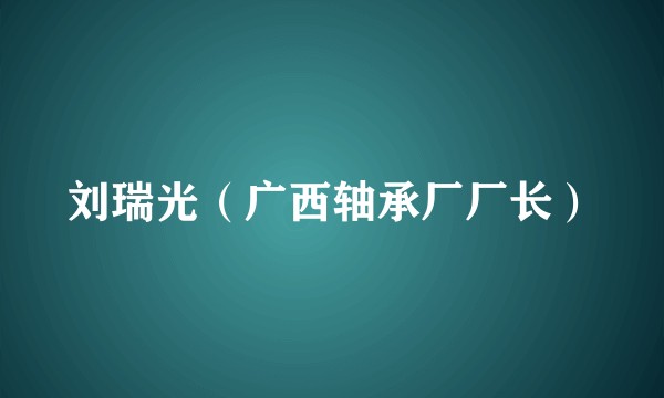 刘瑞光（广西轴承厂厂长）