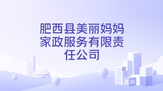 肥西县美丽妈妈家政服务有限责任公司