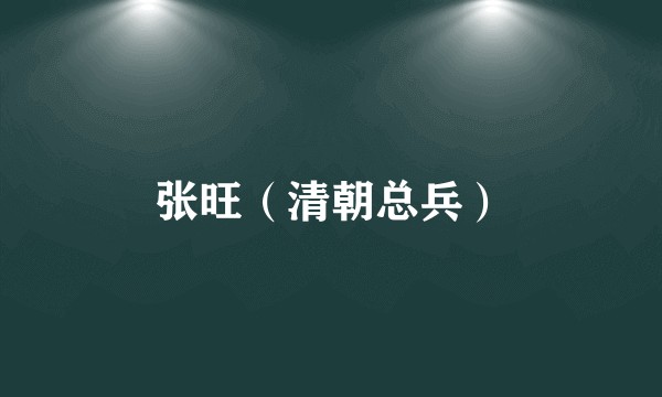 张旺(清朝总兵)