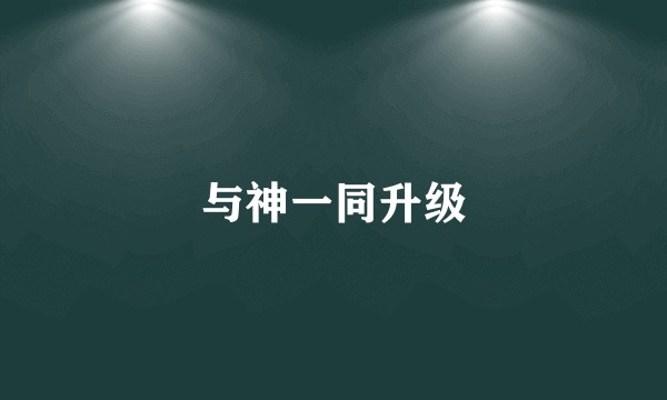 与神一同升级