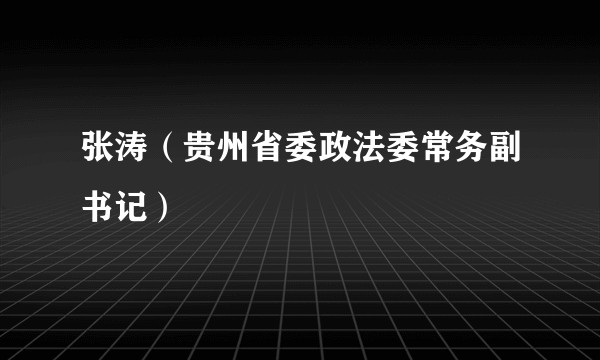 张涛（贵州省委政法委常务副书记）