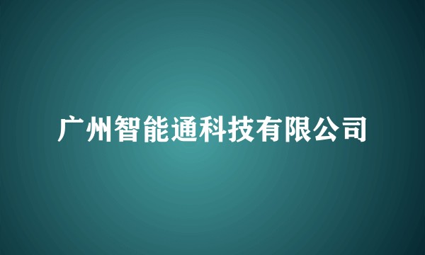 广州智能通科技有限公司