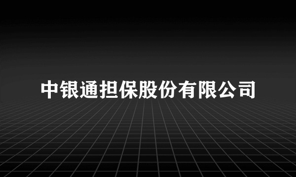 中银通担保股份有限公司