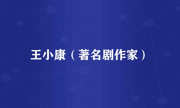 王小康（著名剧作家）