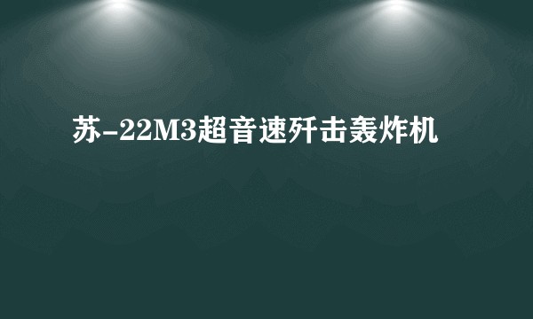 苏-22M3超音速歼击轰炸机