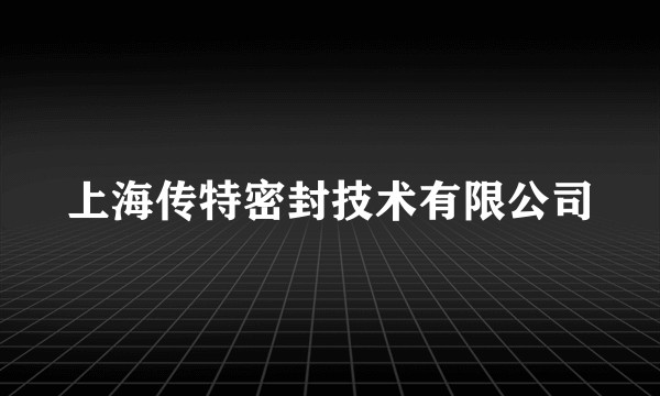上海传特密封技术有限公司