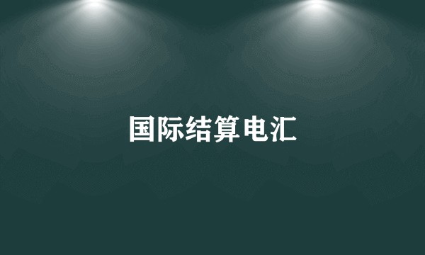 国际结算电汇