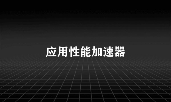 应用性能加速器