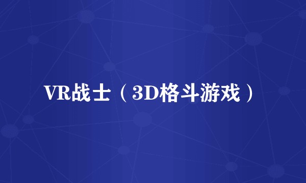 VR战士（3D格斗游戏）