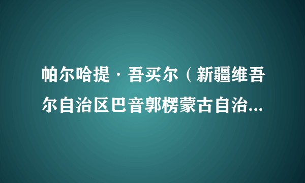 帕尔哈提·吾买尔（新疆维吾尔自治区巴音郭楞蒙古自治州库尔勒市委常委、统战部部长）