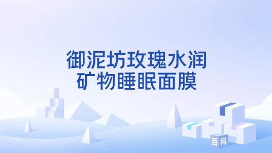 御泥坊玫瑰水润矿物睡眠面膜