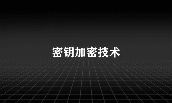 密钥加密技术