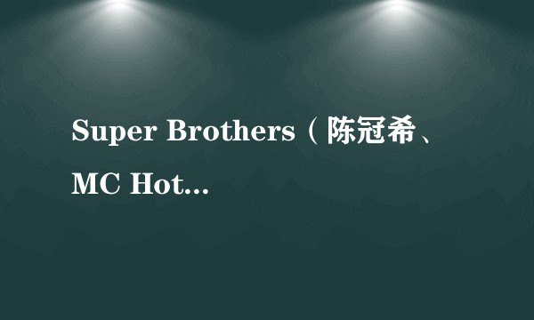 Super Brothers（陈冠希、MC HotDog热狗合作演唱的歌曲）