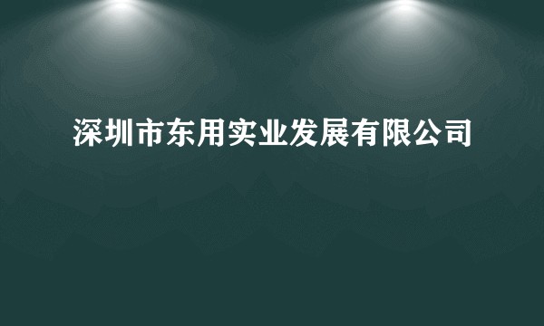 深圳市东用实业发展有限公司