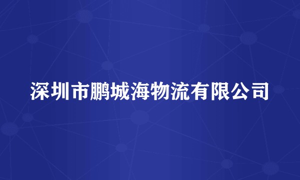 深圳市鹏城海物流有限公司