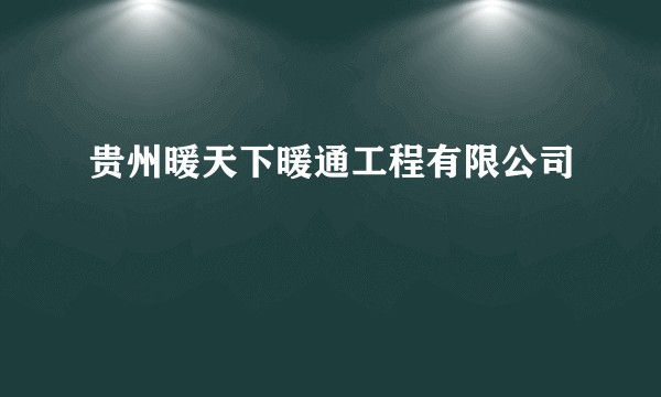 贵州暖天下暖通工程有限公司