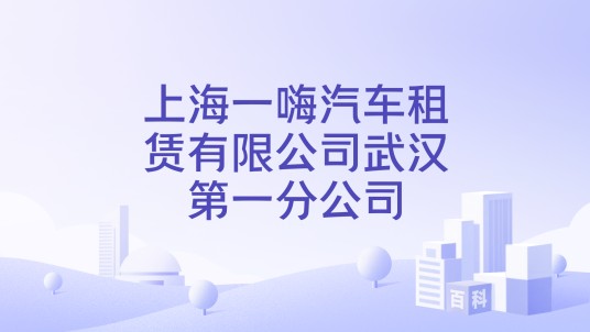 上海一嗨汽车租赁有限公司武汉第一分公司