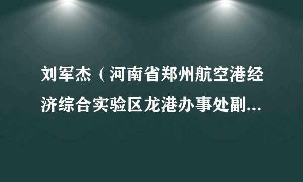 刘军杰(河南省郑州航空港经济综合实验区龙港办事处副科级干部)